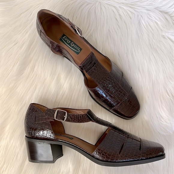 Easy Spirit Shoes - Retro but New Easy Spirit 80's Vide Leather Strap Loafer Flat 10.5 Brazil NWOB